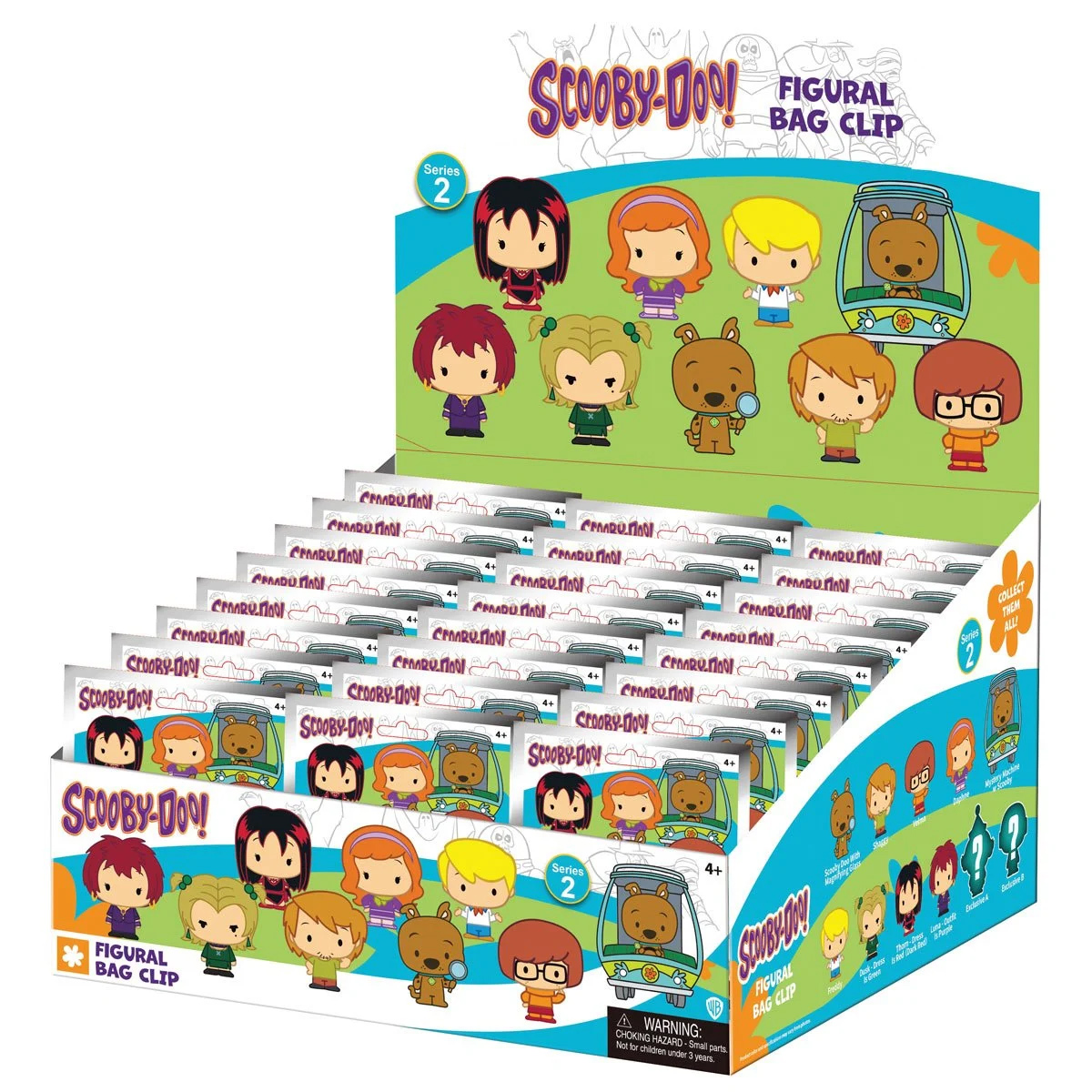 Chaveiros Scooby-Doo e a Gangue Mistério 3D Figural Bag Clips