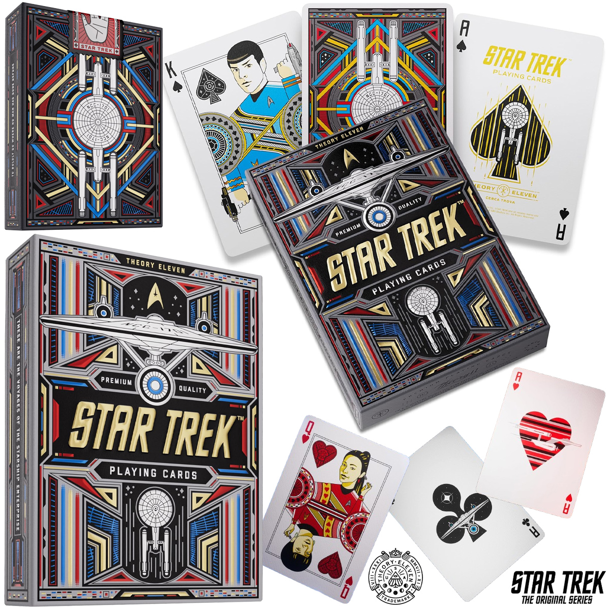 Baralho de Luxo Star Trek TOS com Cartas Premium da Theory11