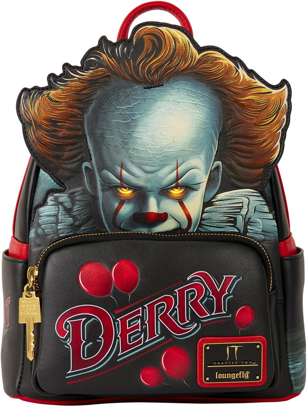 Mini-Mochila Palhaço Pennywise com Olhos Iluminados (It: Bem-vindos a Derry)