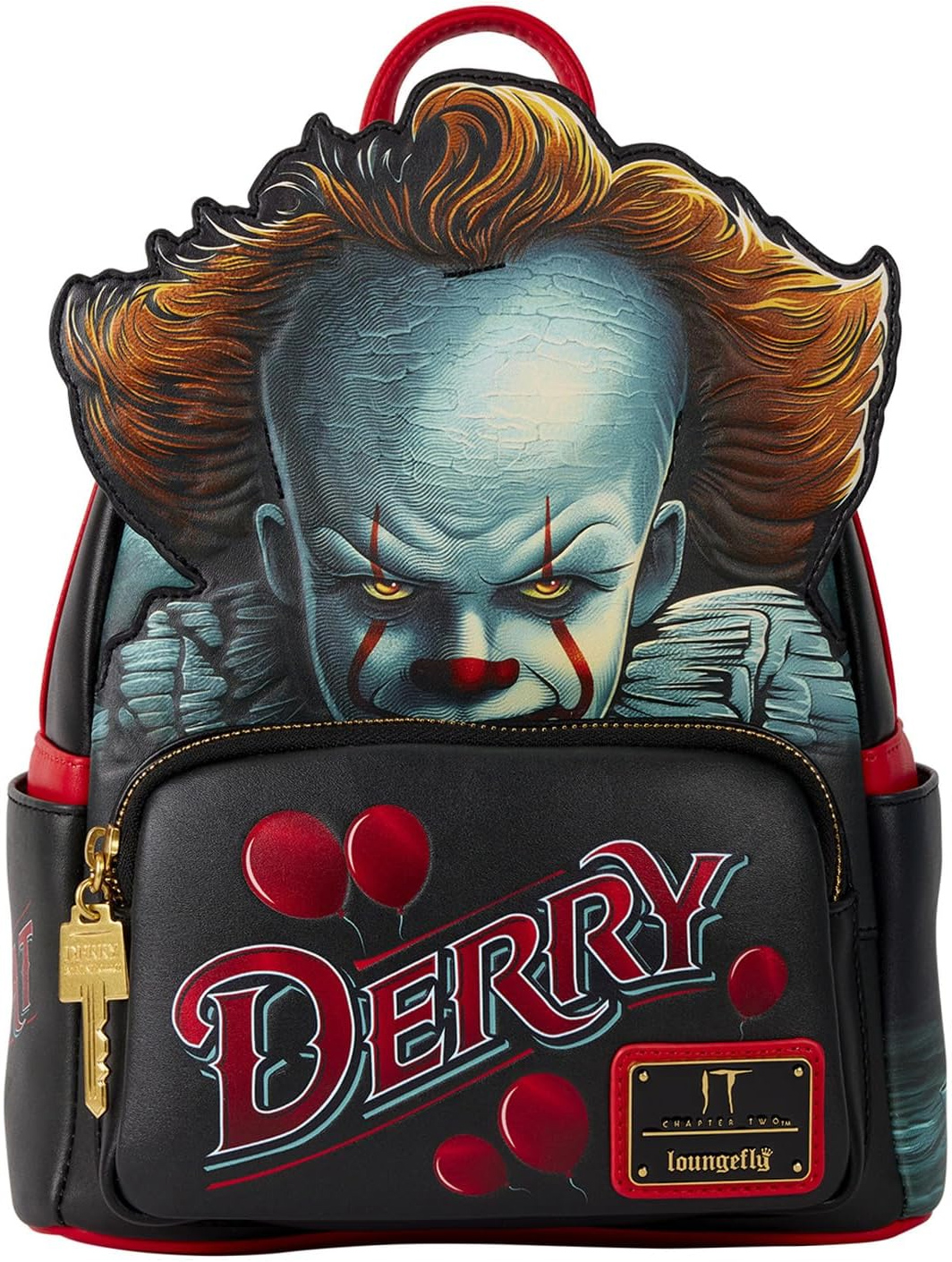 Mini-Mochila Palhaço Pennywise com Olhos Iluminados (It: Bem-vindos a Derry)