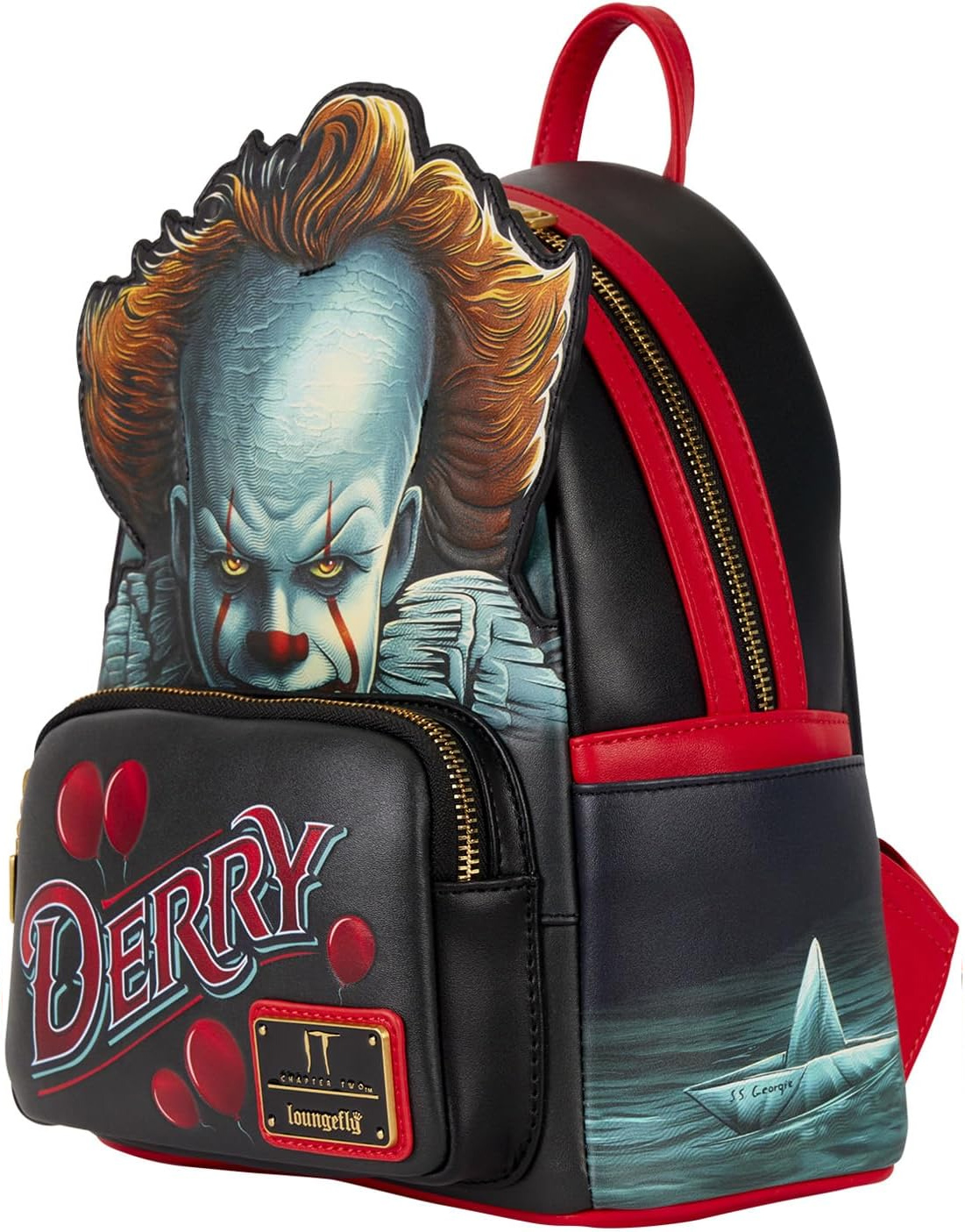 Mini-Mochila Palhaço Pennywise com Olhos Iluminados (It: Bem-vindos a Derry)