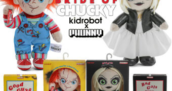 Bonecos de Pelúcia Chucky e Tiffany Kidrobot Phunny