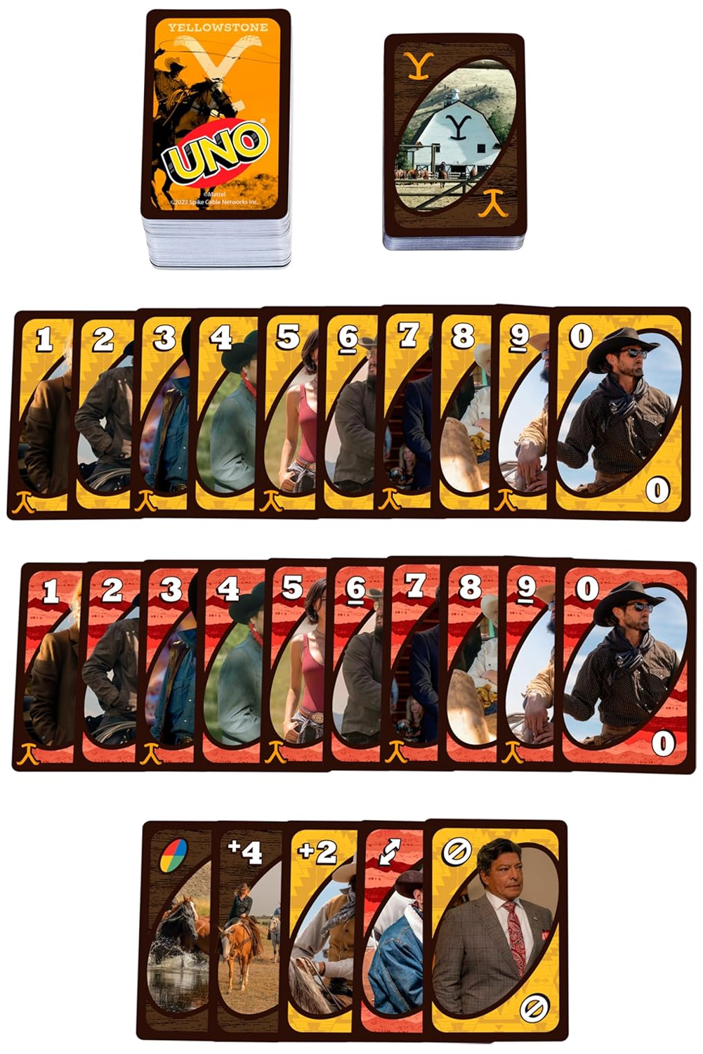 Jogo de Cartas UNO da Série Yellowstone
