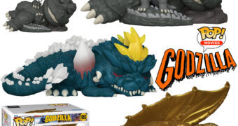 Bonecos Pop! Godzilla, SpaceGodzilla e King Ghidorah Tirando uma Soneca