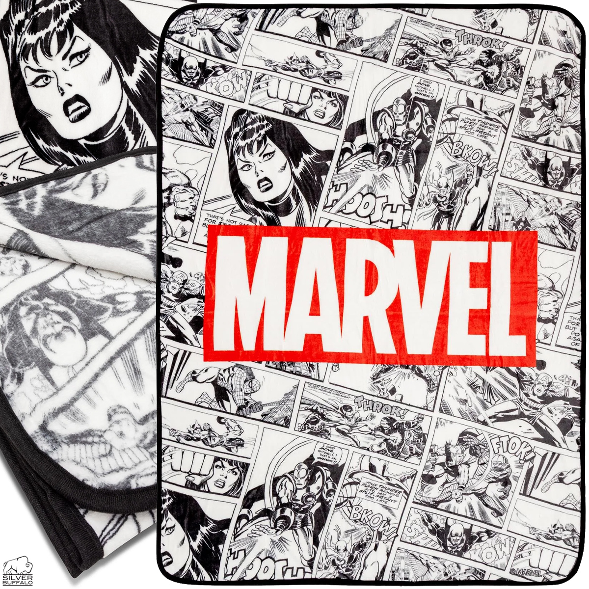 Cobertor de Lance Quadrinhos dos Vingadores (Marvel Avengers)