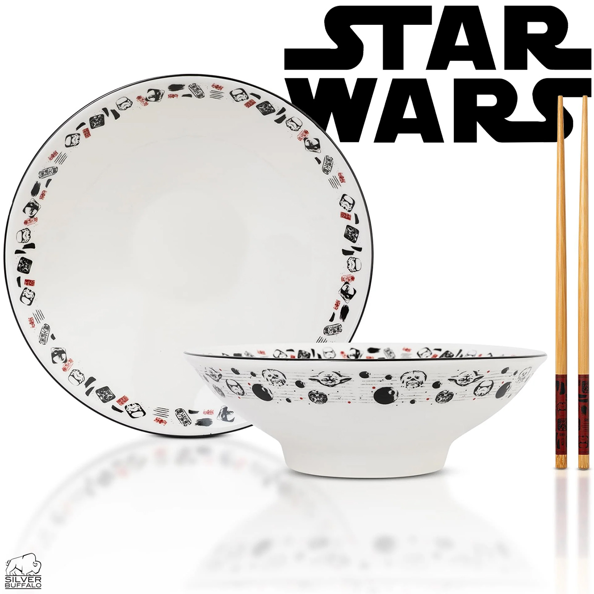 Tigela Donburi Star Wars com Arte no Estilo Sumi-e