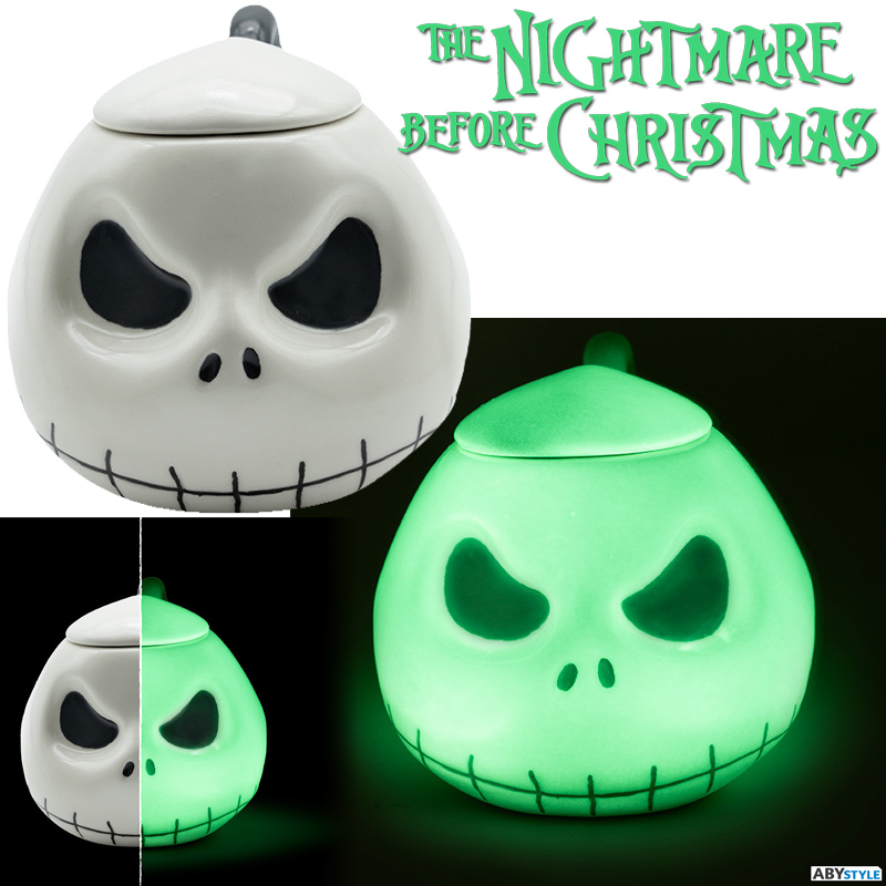 Caneca Fosforescente Jack Skellington 3D (Nightmare Before Christmas)
