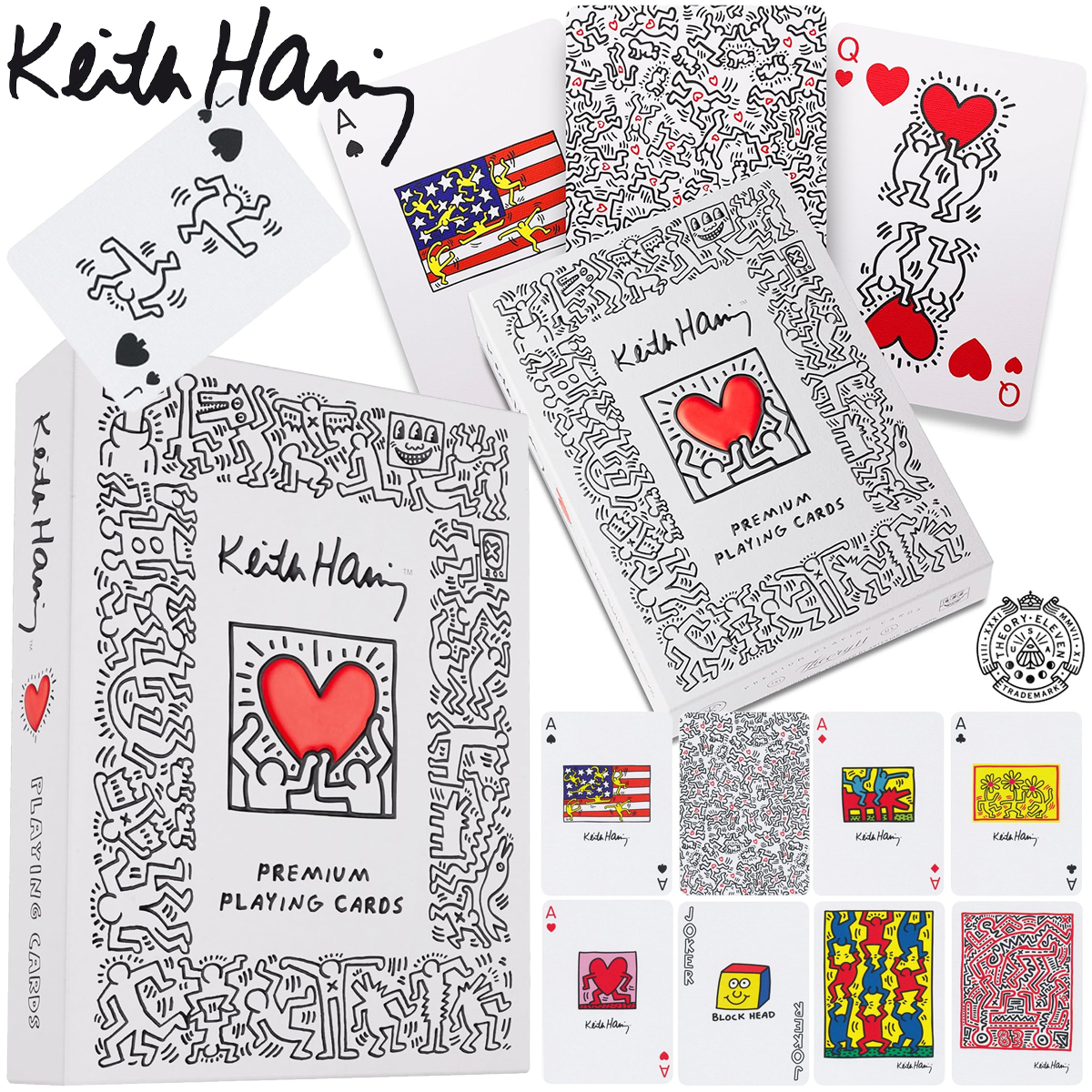Baralho de Luxo Keith Haring com Cartas Premium da Theory11