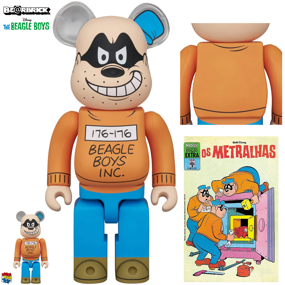 Bonecos Bearbricks Disney Irmãos Metralha (176-176)