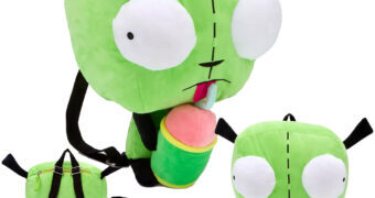 Mochila de Pelúcia GIR, o Robô Insano da Série Invader Zim (Nickelodeon)