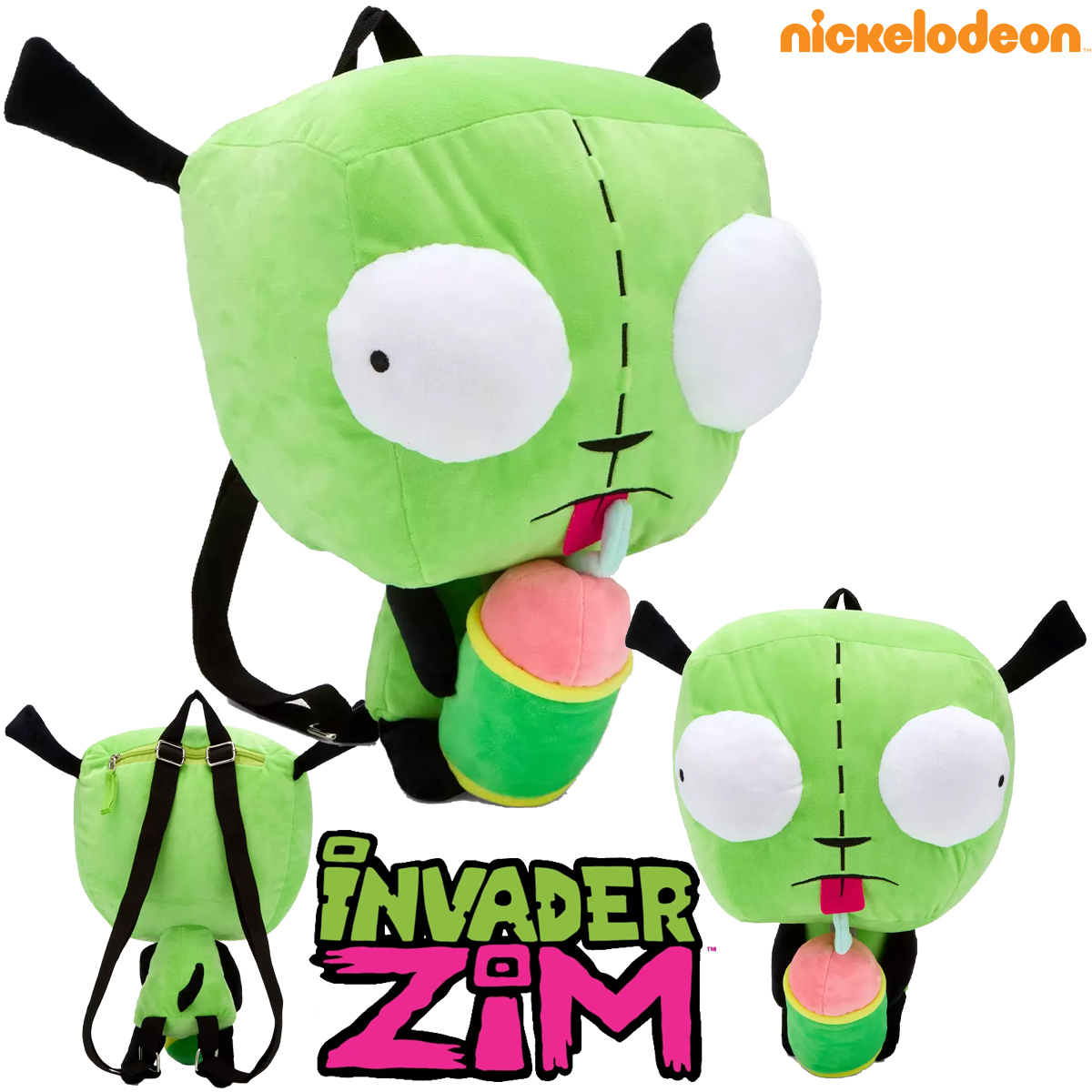 Mochila de Pelúcia GIR, o Robô Insano da Série Invader Zim