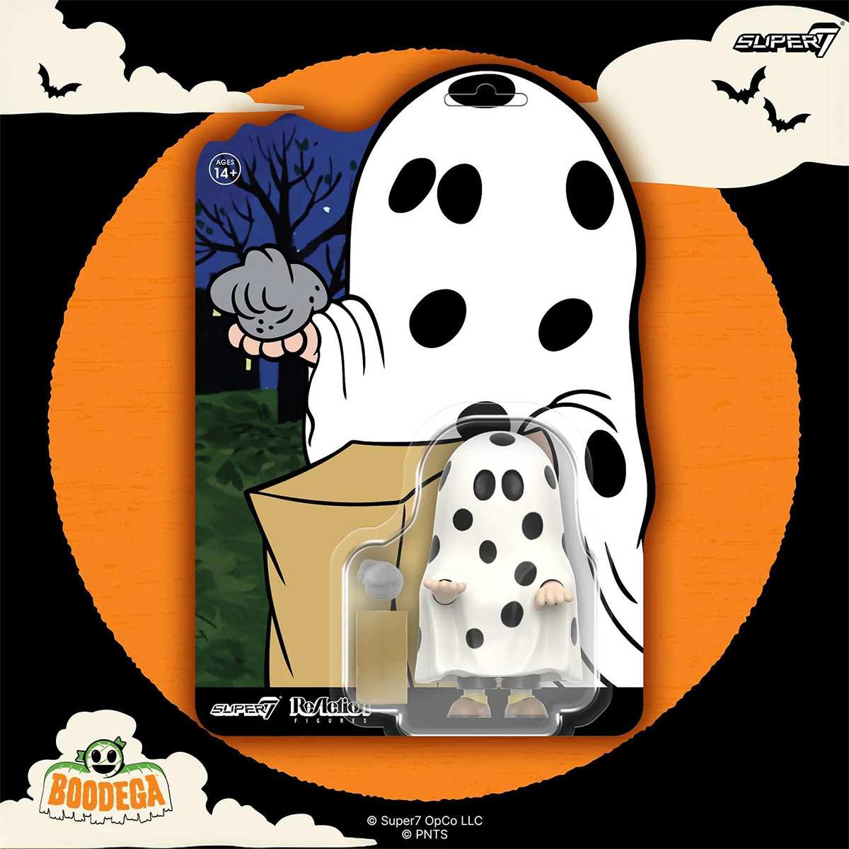 Action Figure ReAction Charlie Brown com Fantasia de Fantasma (Halloween)