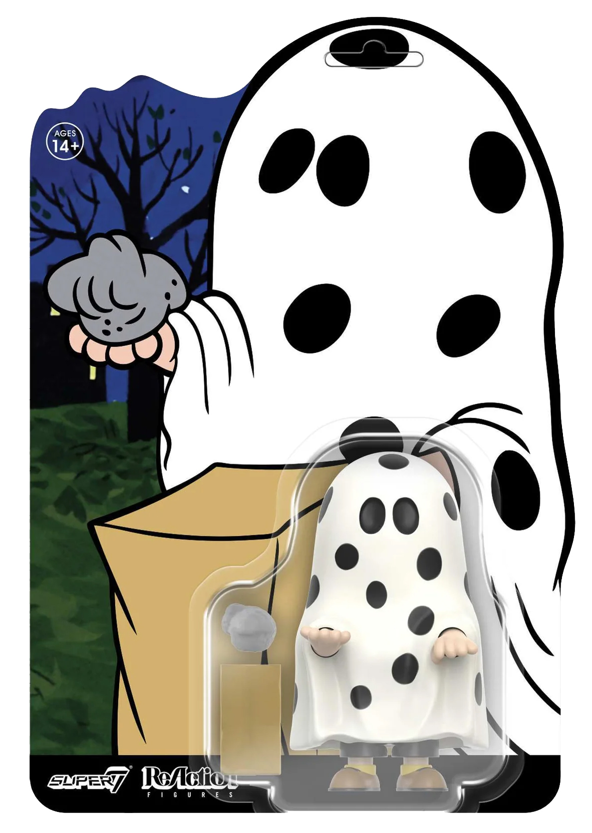Action Figure ReAction Charlie Brown com Fantasia de Fantasma (Halloween)