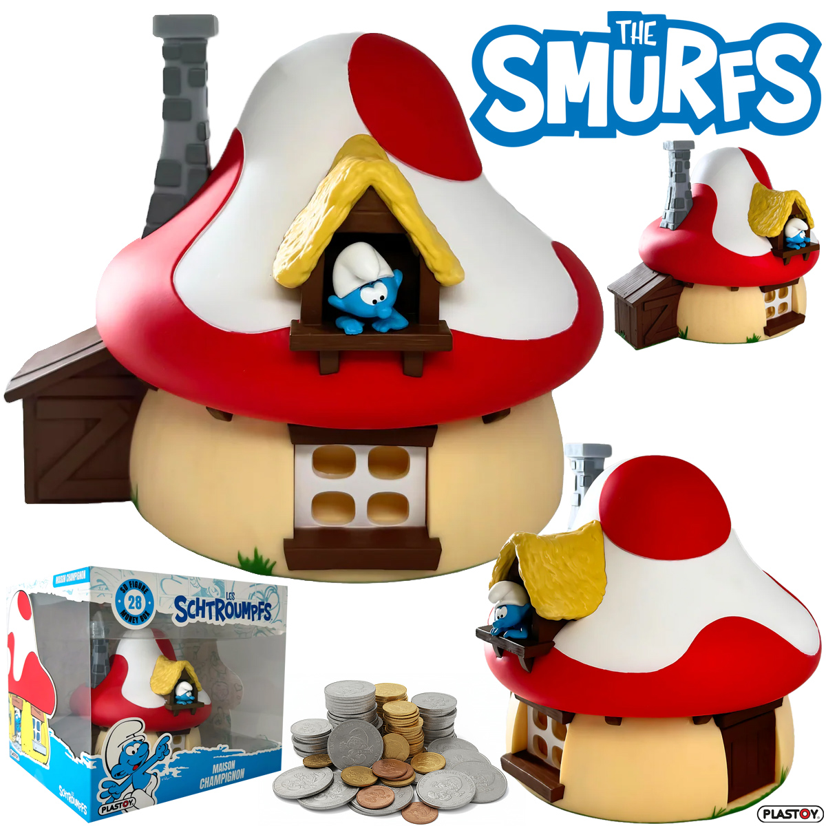 Cofre Casa Cogumelo da Vila dos Smurfs