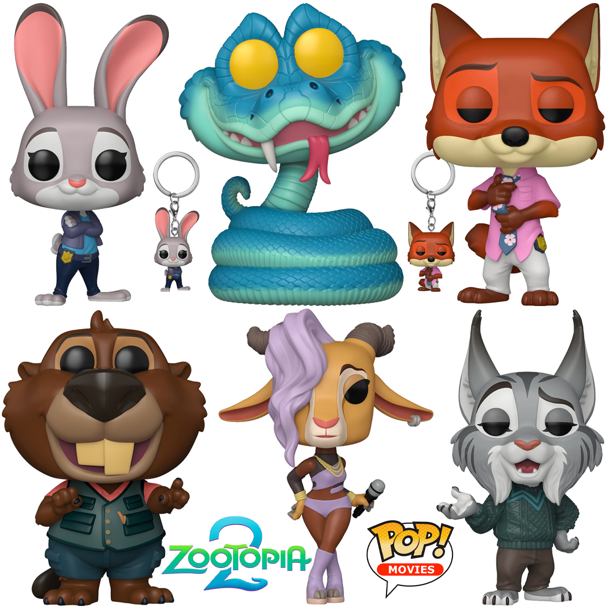 Bonecos Pop! do Filme Zootopia 2