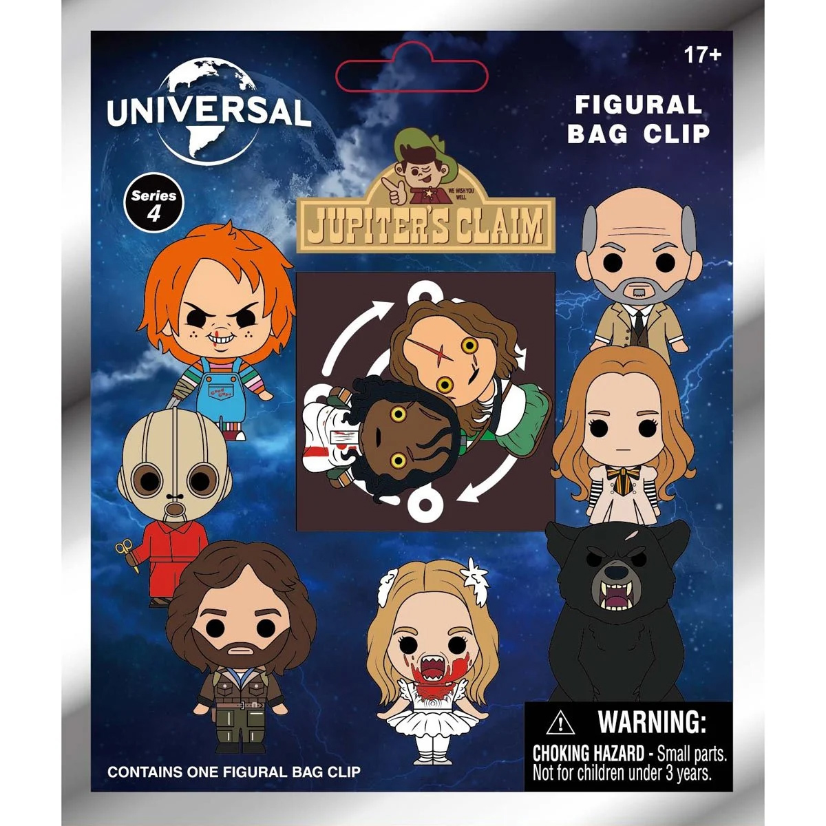 Chaveiros Universal Horror 3D Figural Bag Clips Série 4