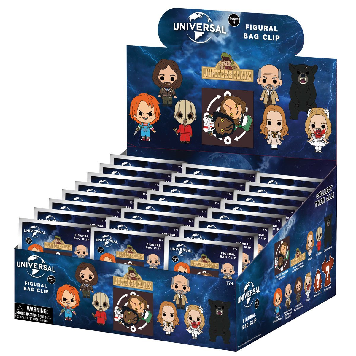 Chaveiros Universal Horror 3D Figural Bag Clips Série 4