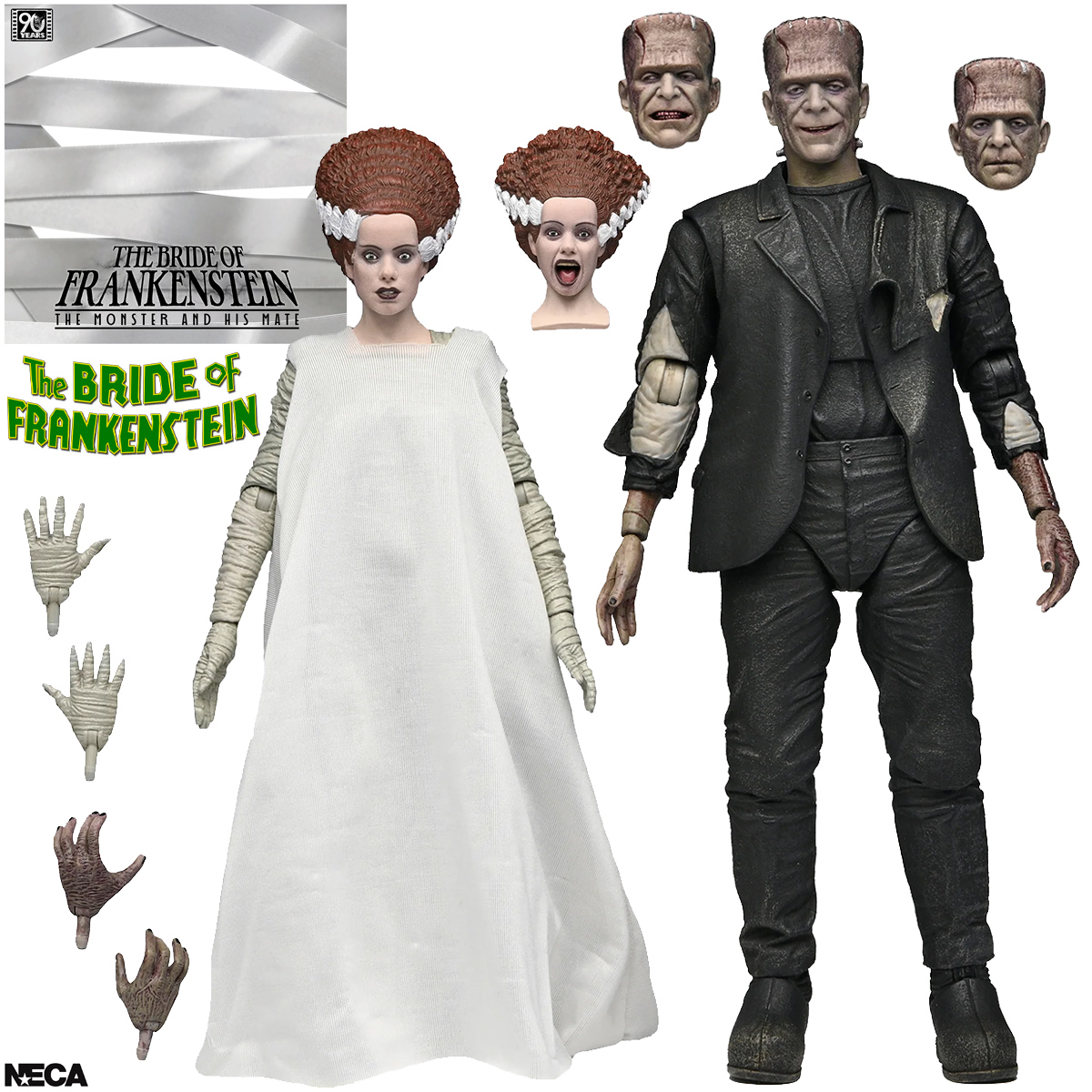 Action Figures A Noiva de Frankenstein 90 Anos Neca Ultimate