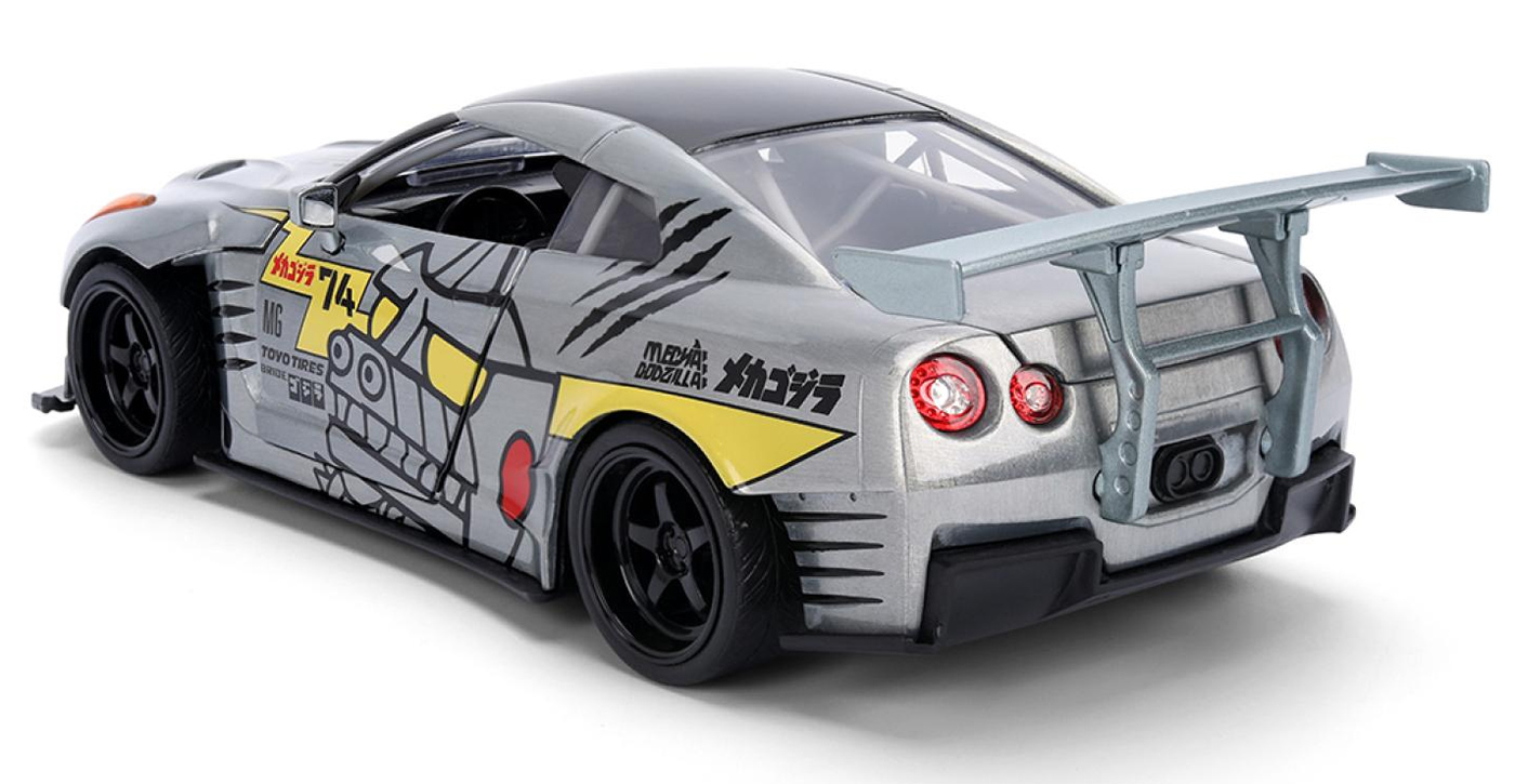 Set Mechagodzilla Hollywood Rides com Nissan GT-R R35 Ben Sopra