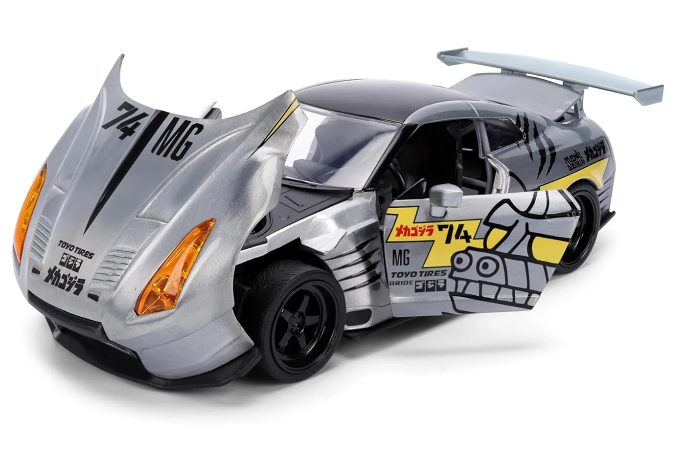 Set Mechagodzilla Hollywood Rides com Nissan GT-R R35 Ben Sopra