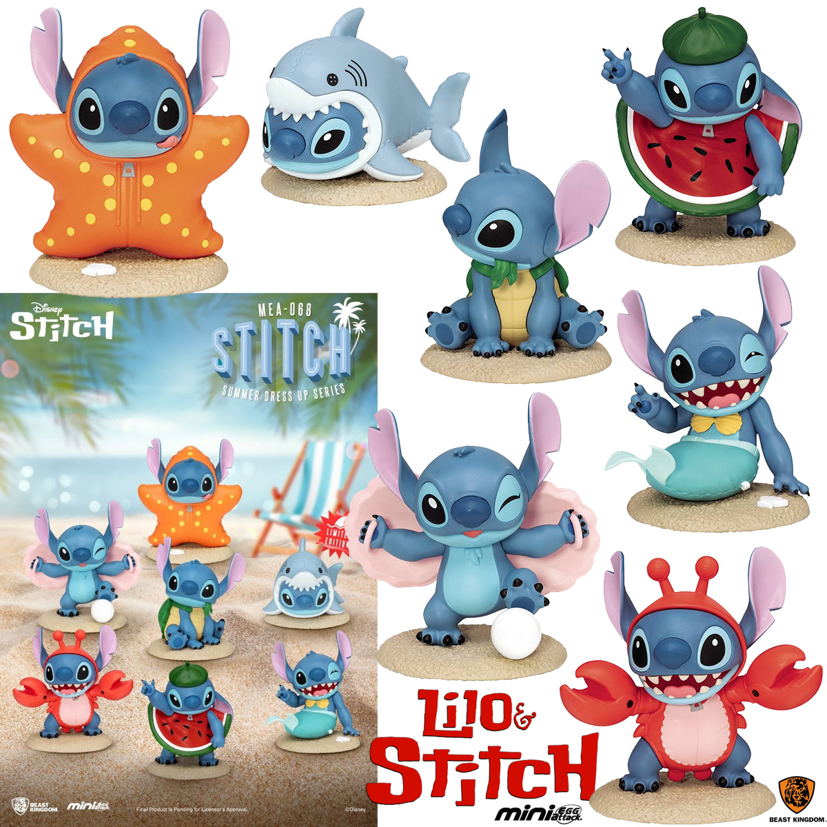 Mini-Figuras Stitch “Summer Dress Up” Mini Egg Attack