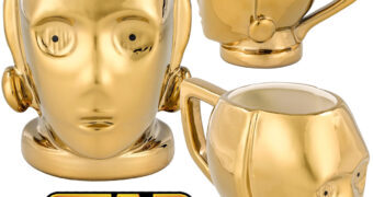 Caneca 3D Metalizada Star Wars C-3PO