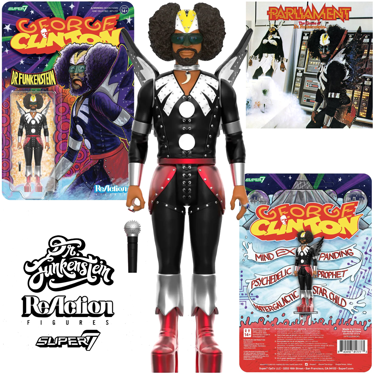 Action Figure George Clinton ReAction em The Clones of Dr. Funkenstein (1976)