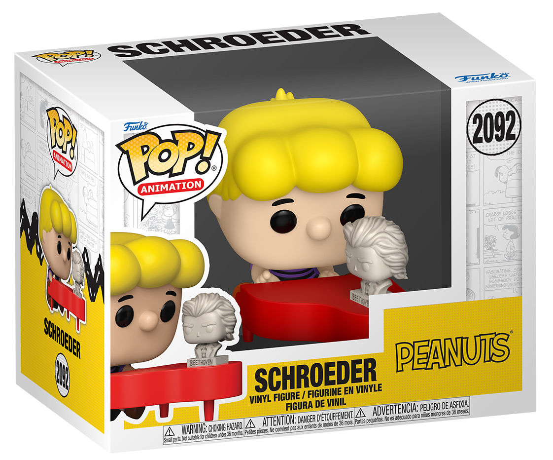 Bonecos Pop! Peanuts: Snoopy & Woodstock, Lucy, Schroeder, Franklin e Chiqueirinho