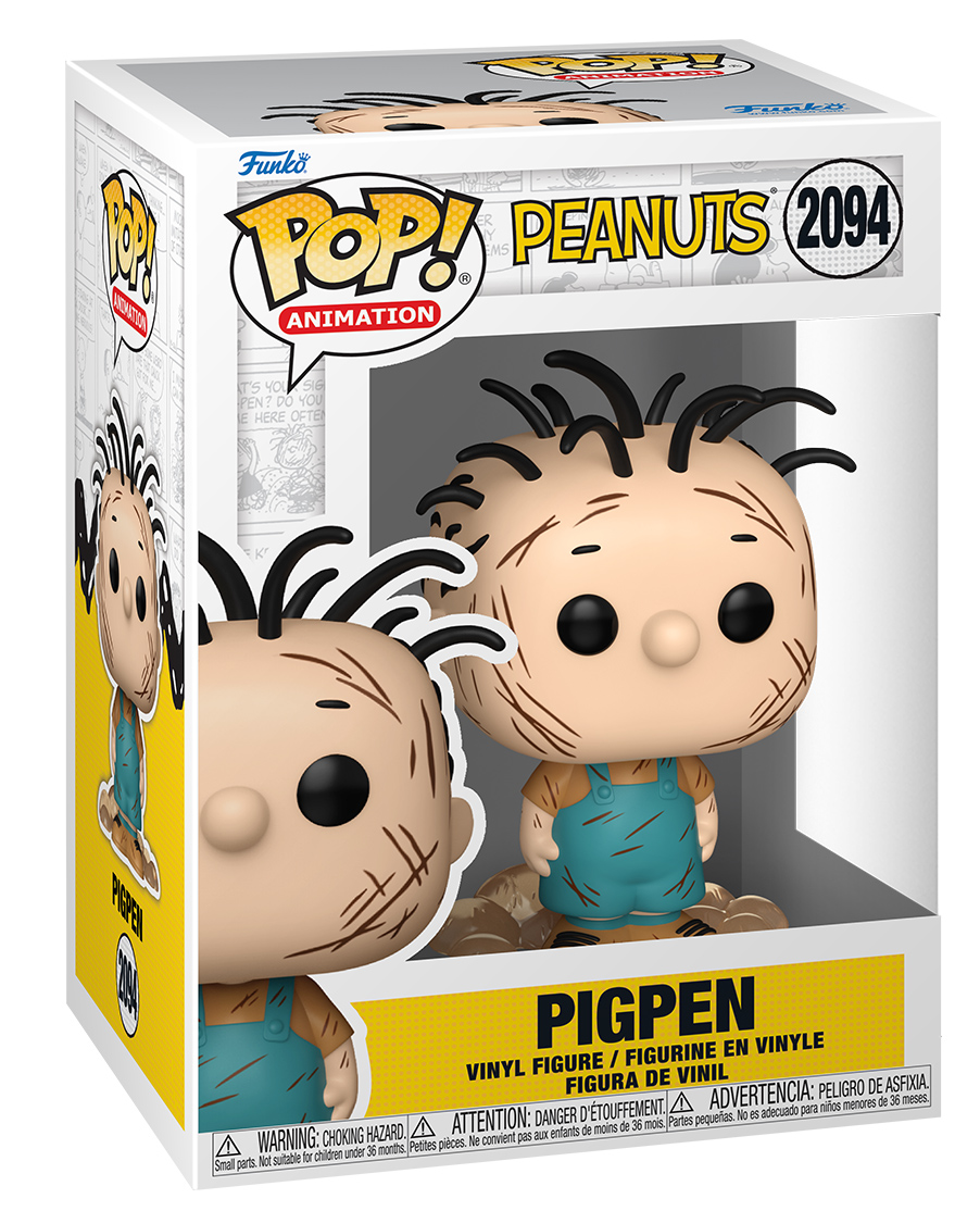 Bonecos Pop! Peanuts: Snoopy & Woodstock, Lucy, Schroeder, Franklin e Chiqueirinho