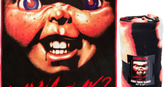 Cobertor de Lance Chucky “Wanna Play?” (Quer Brincar?)