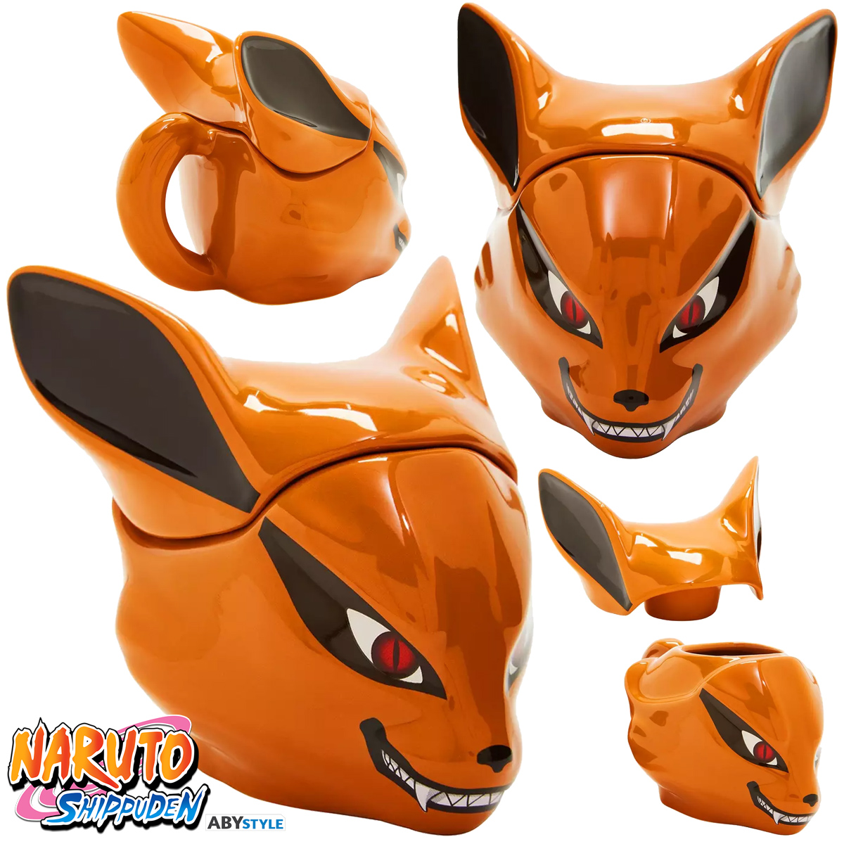Caneca 3D Kurama, a Raposa de Nove Caudas do Anime Naruto Shippuden
