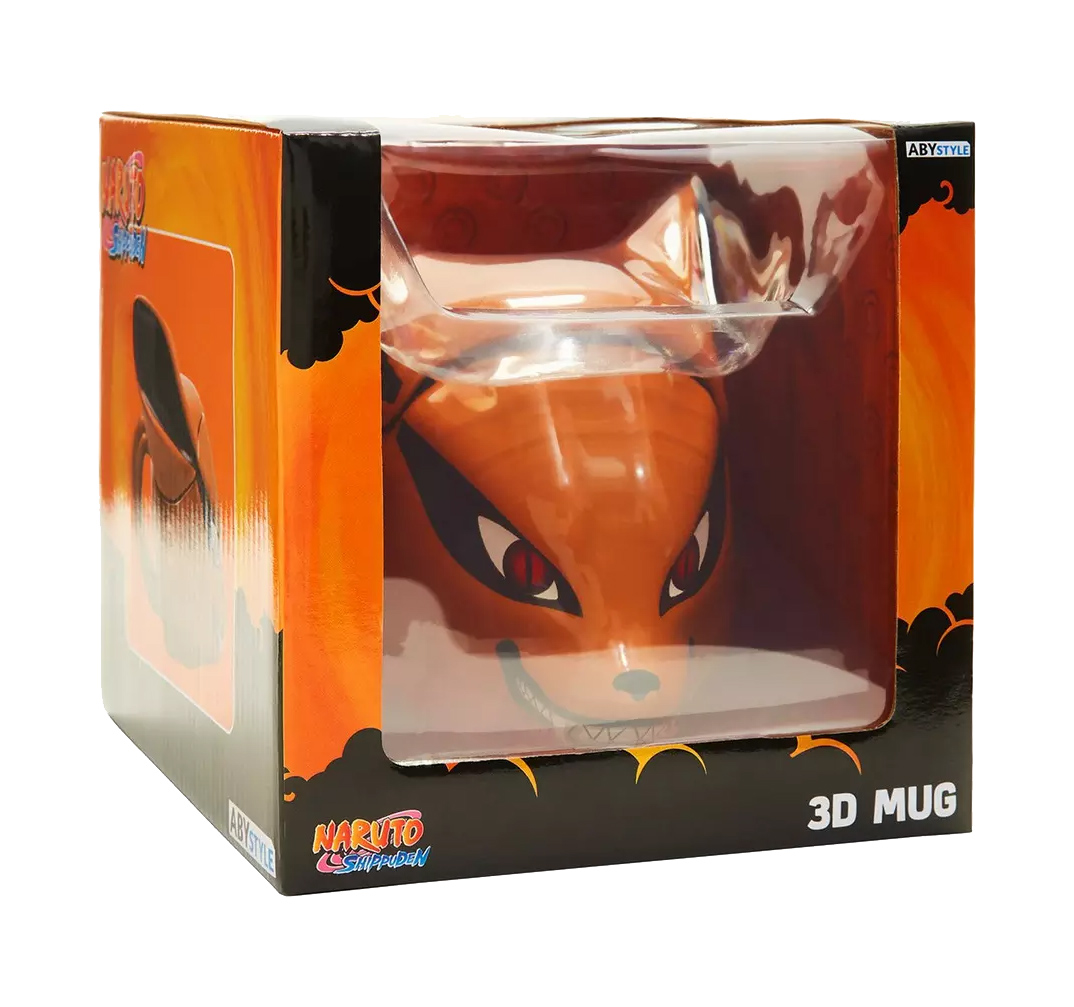 Caneca 3D Kurama, a Raposa de Nove Caudas do Anime Naruto Shippuden