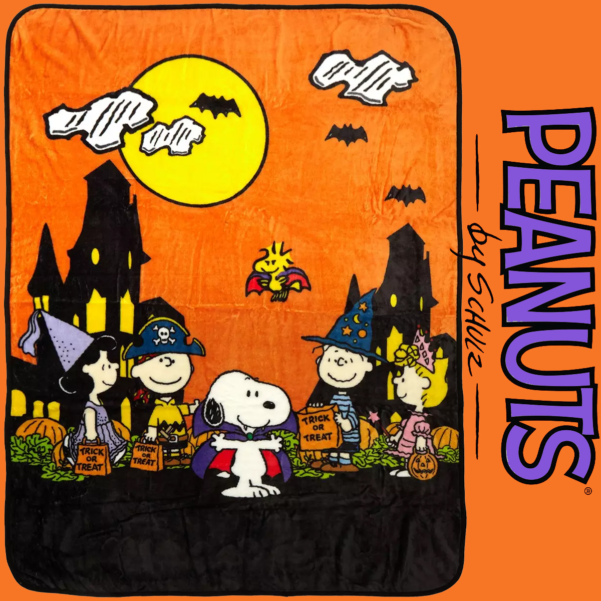 Cobertor de Lance Peanuts Halloween e a Grande Abóbora