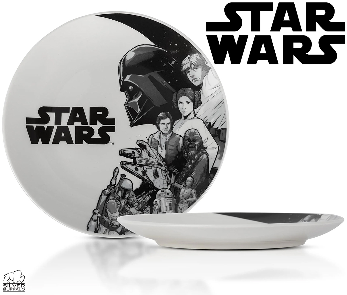 Prato Coupe Star Wars com Darth Vader, Leia, Han Solo, Luke e outros