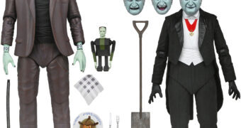 Action Figures The Munsters Ultimates 7” com Herman Monstro e Vovô Monstro (Neca)