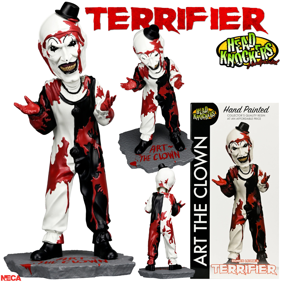 Boneco Art the Clown Head Knocker, o Palhaço do Filme Terrifier (Neca)