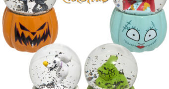 Globos de Neve The Nightmare Before Christmas em Abóboras de Halloween