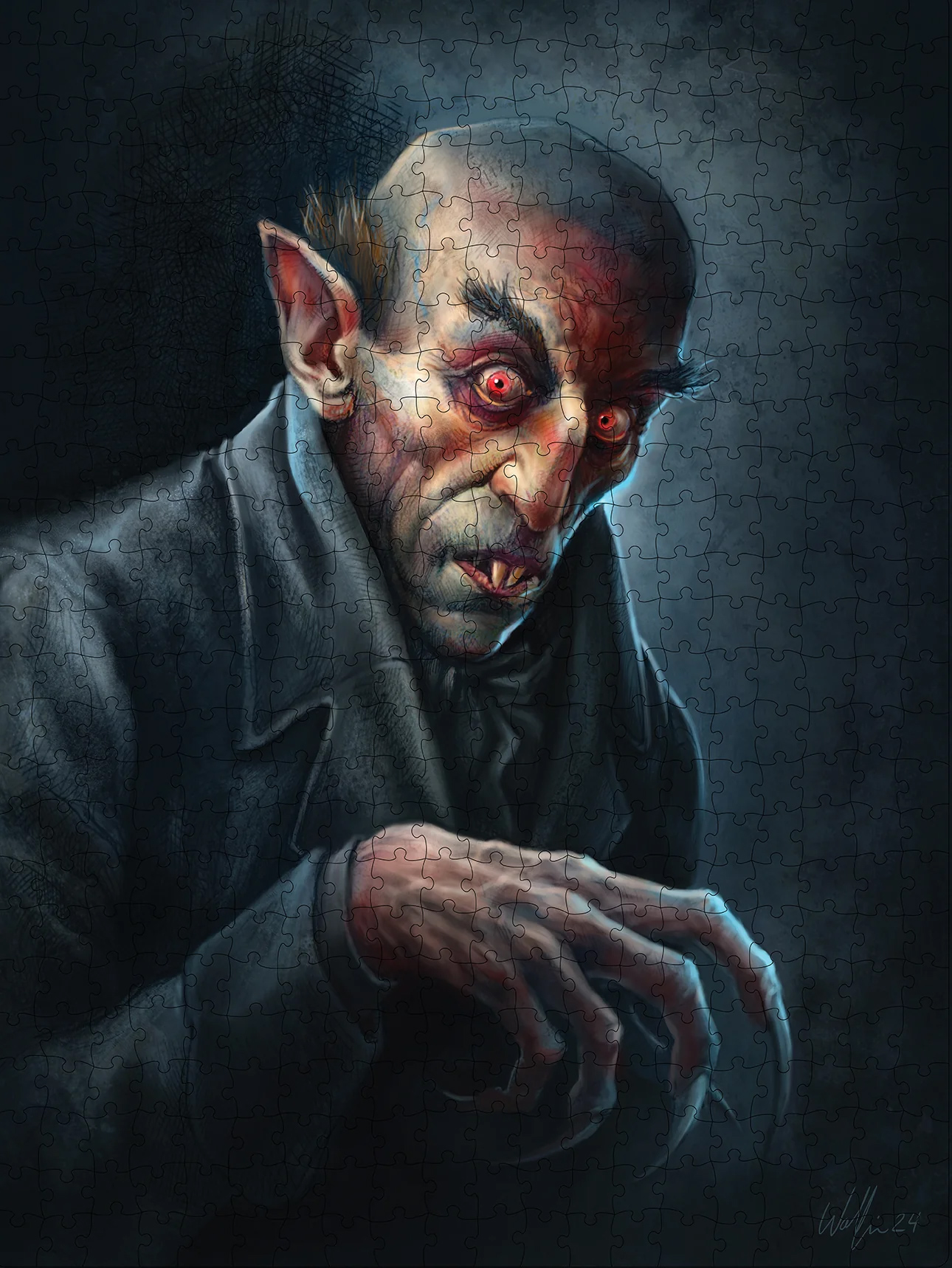 Quebra-Cabeça Nosferatu com Arte de Terry Wolfinger e 500 peças