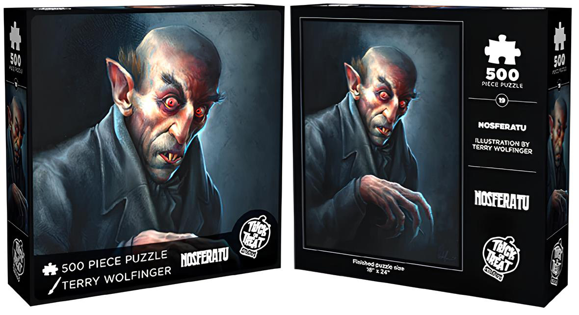 Quebra-Cabeça Nosferatu com Arte de Terry Wolfinger e 500 peças