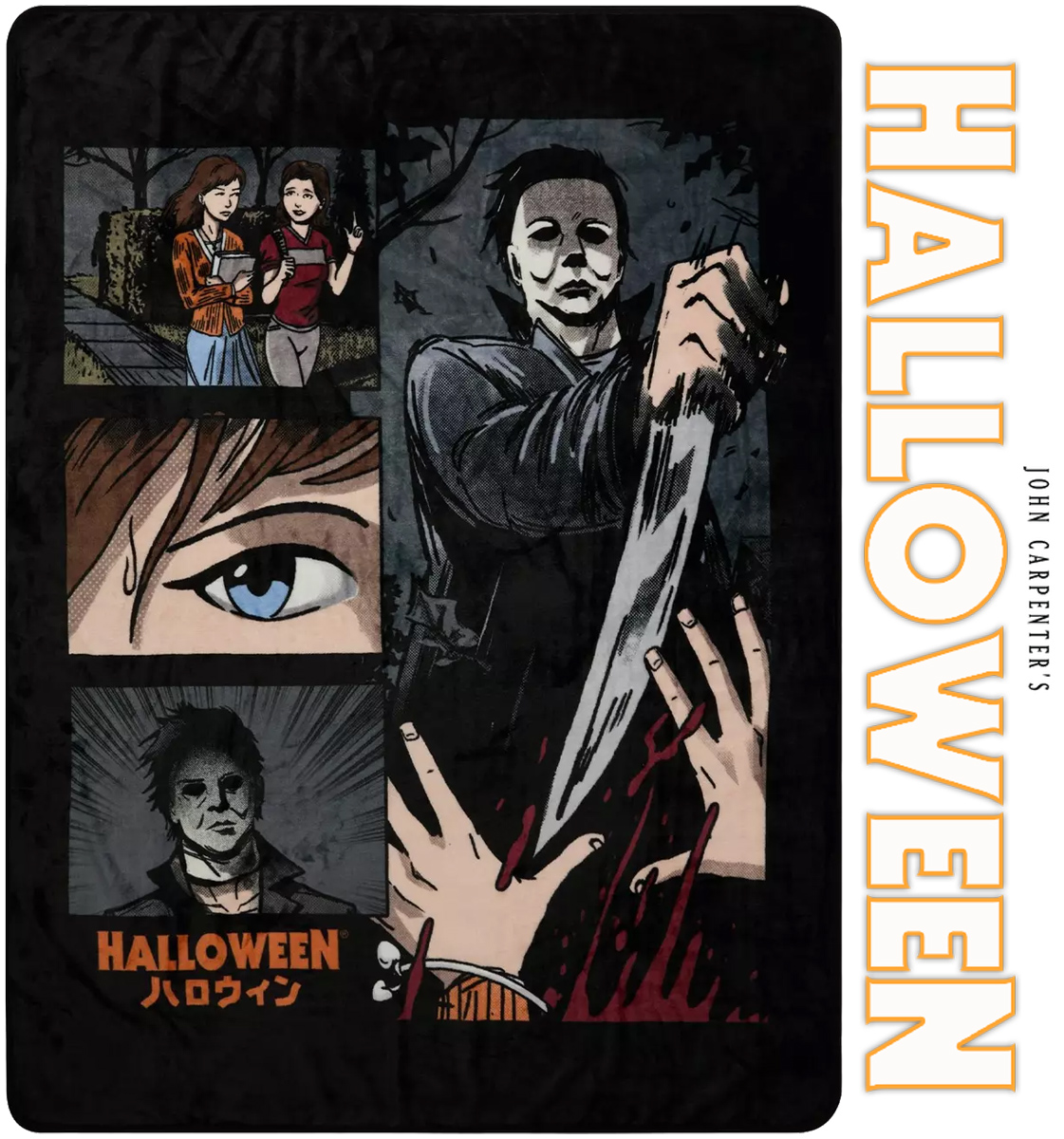 Cobertor de Lance Halloween - A Noite do Terror em Estilo Mangá