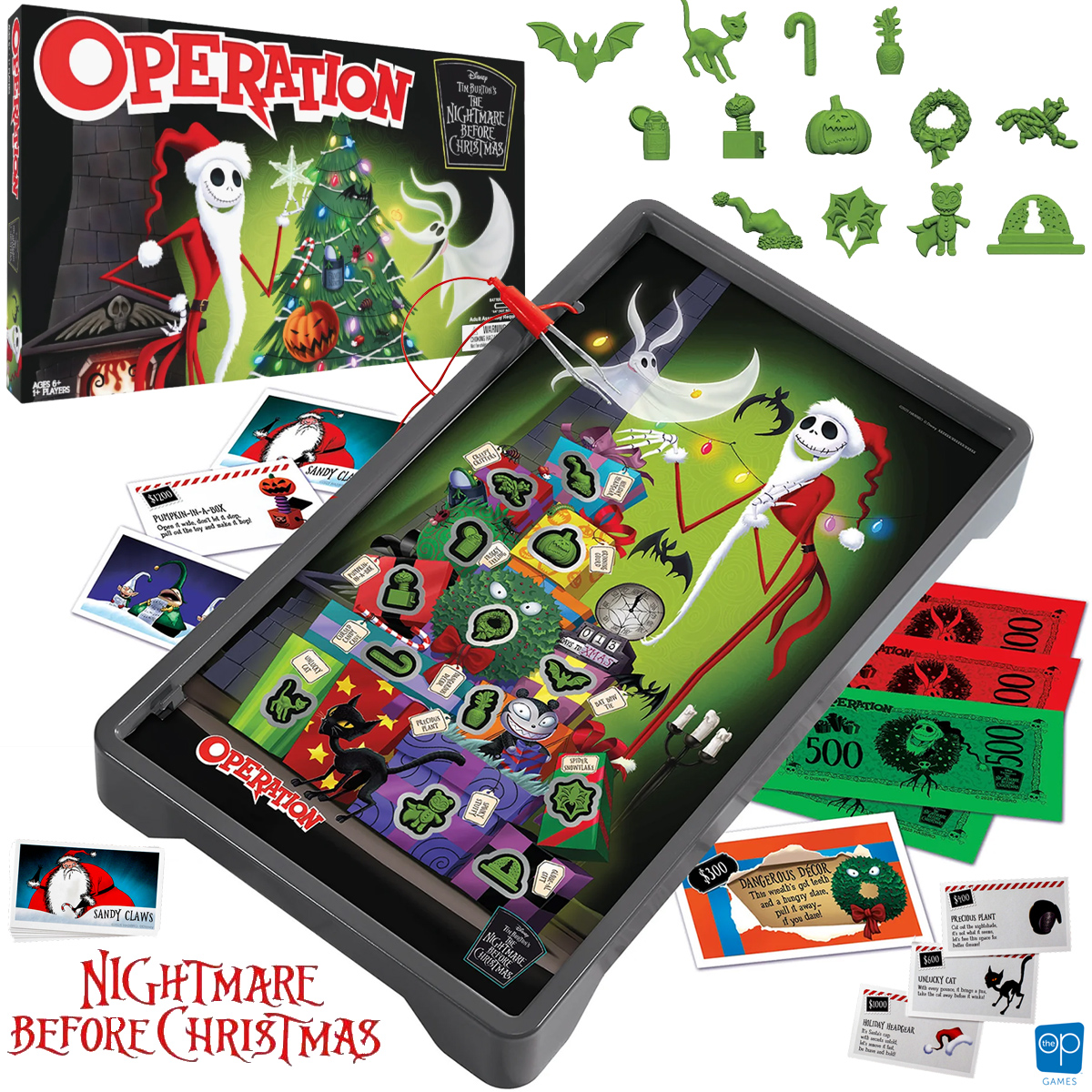 Jogo Operação Jack Skellington com Presentes de Natal Assustadores