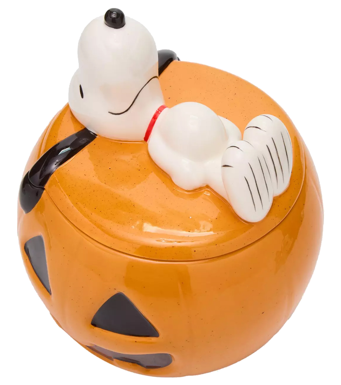 Pote de Cookies Snoopy Dormindo na Abóbora de Halloween