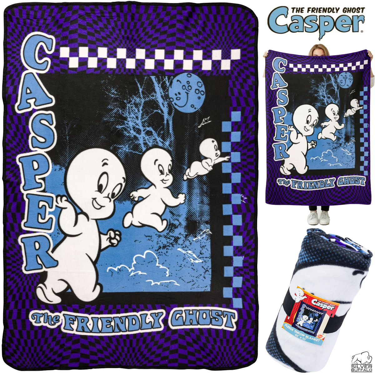 Cobertor de Lance Gasparzinho, o Fantasminha Camarada