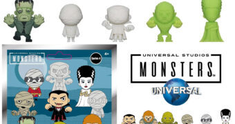 Chaveiros Monstros da Universal 3D Bag Clips com Drácula, Frankenstein e a Noiva, Criatura, Wolfman, Múmia e o Homem Invisível
