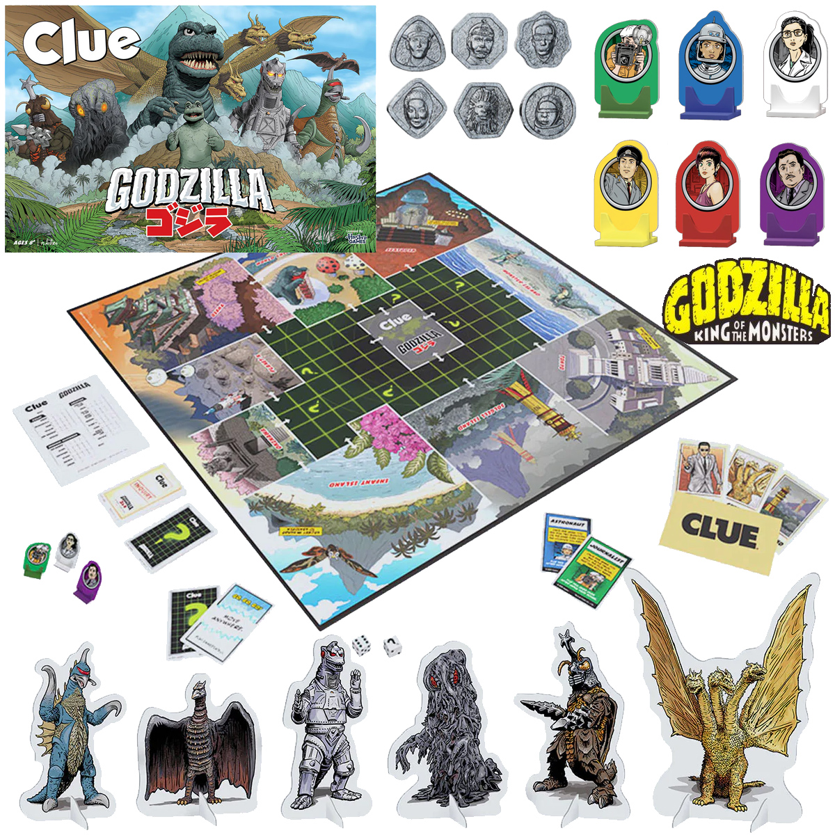 Jogo de Tabuleiro Detetive (Clue) Godzilla: Sequestro de Minilla