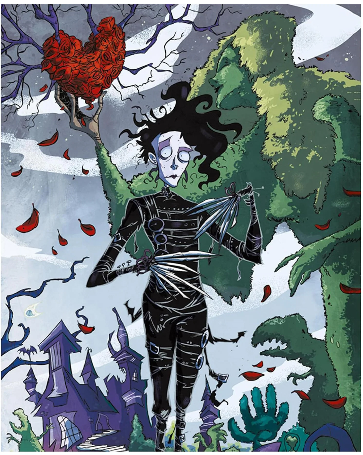 Quebra-Cabeça Edward Mãos de Tesoura de Tim Burton com 500 peças