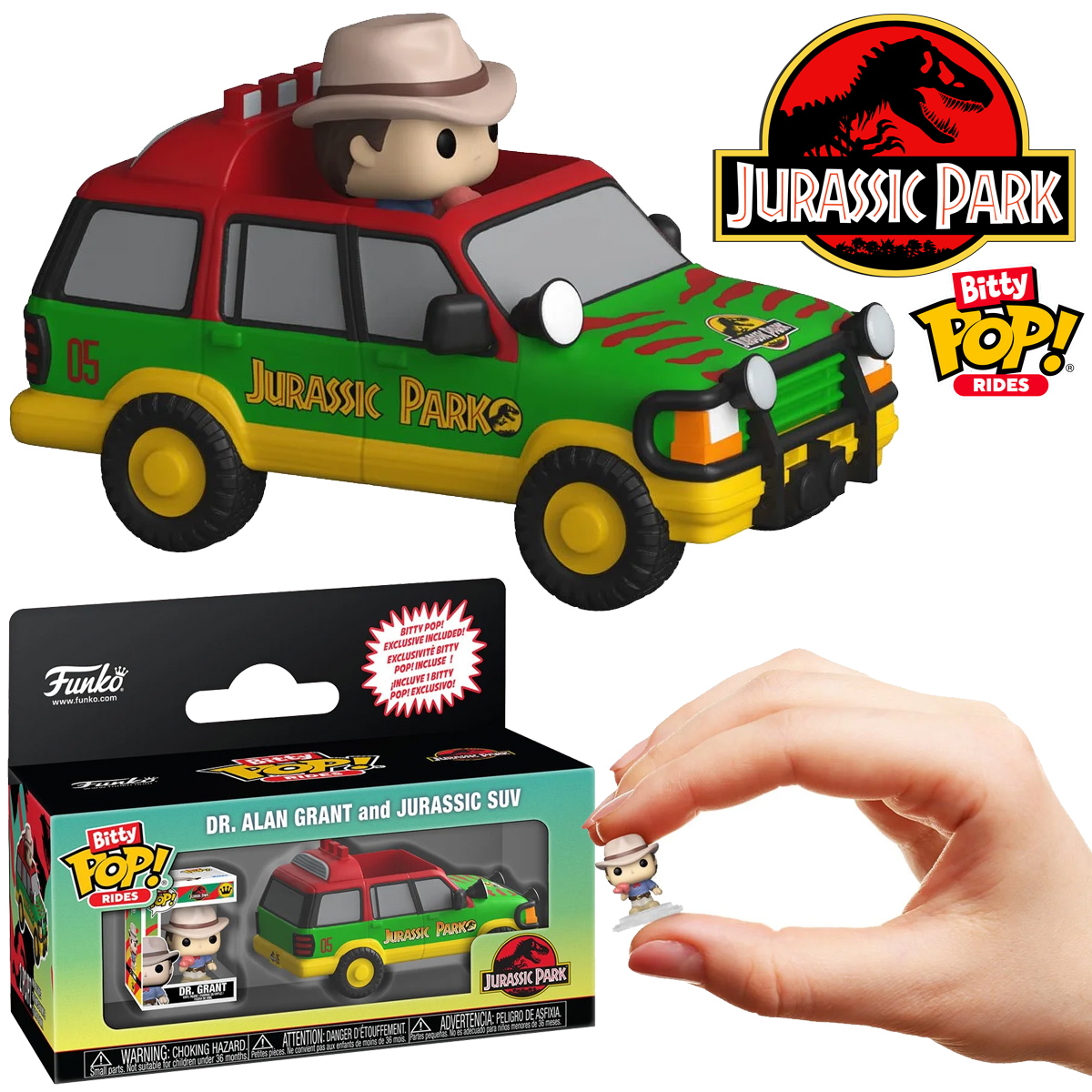 Micro Set Bitty Pop! Rides Jurassic Park