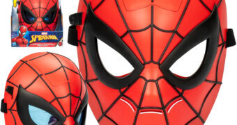 Máscara Eletrônica Homem-Aranha com Olhos que Acendem