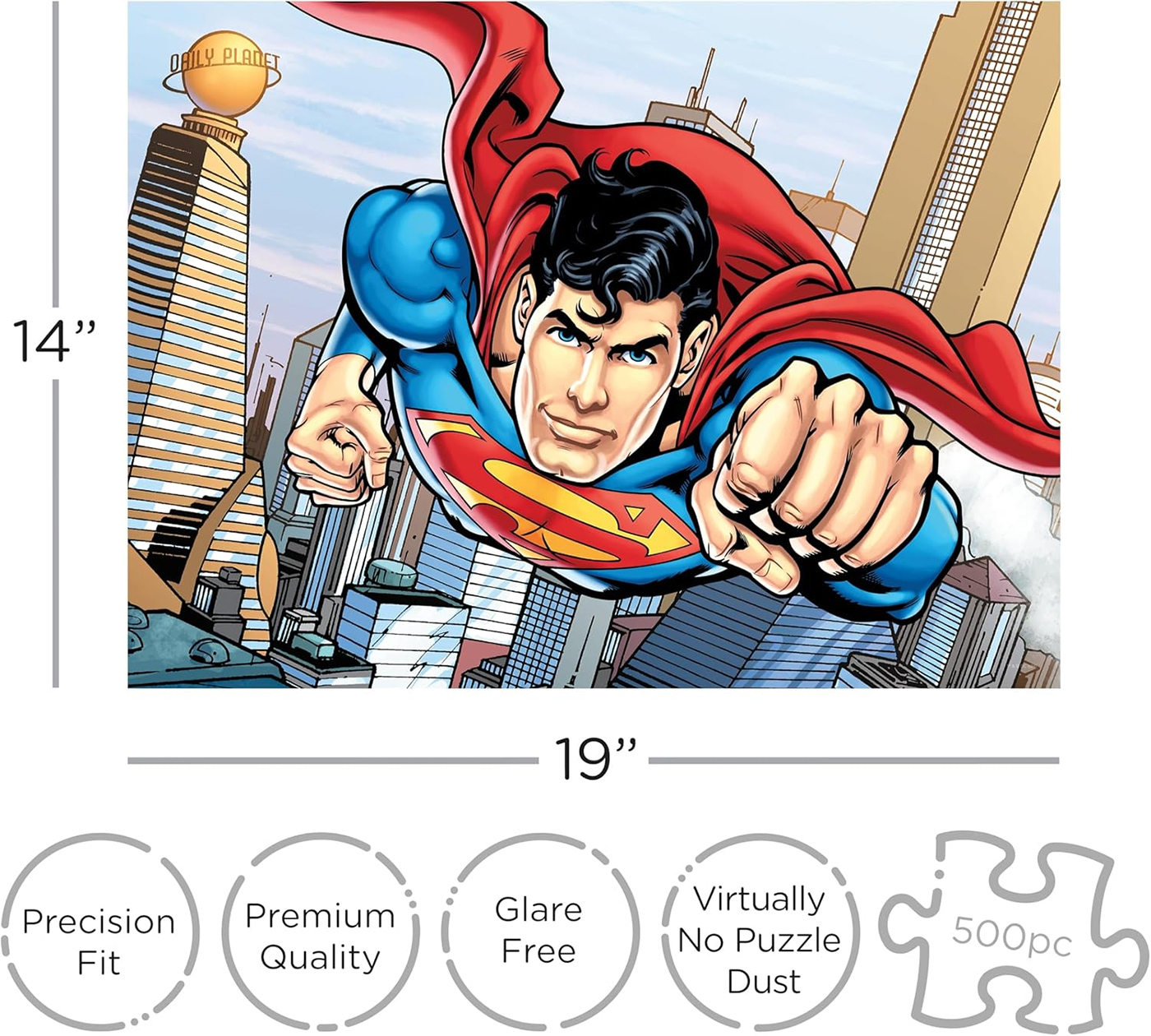 Quebra-Cabeça Superman Voando Sobre Metrópolis