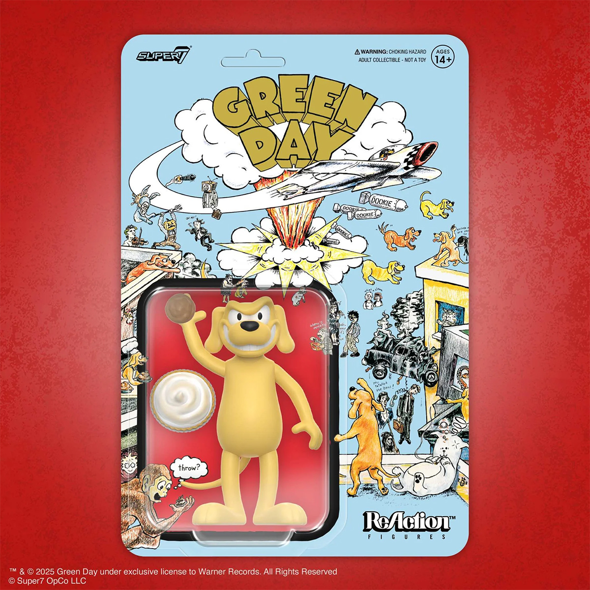 Action Figure Cão Dookie Dog ReAction da Banda Green Day